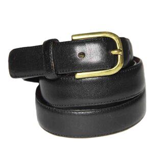 Men's Vintage Brighton Dress Belt Black Leather Size 42 (BEST FITS 40)